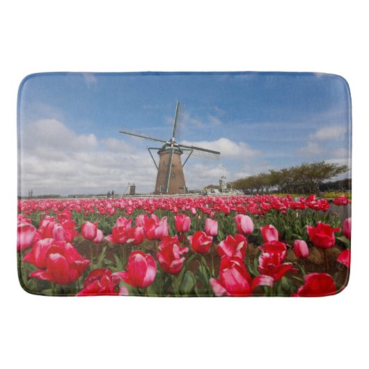 Tapis De Bain Windmill & Tulips Scene Bain Mat (Devant)