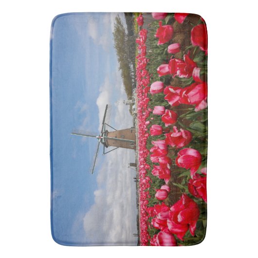 Tapis De Bain Windmill & Tulips Scene Bain Mat (devant Vertical)