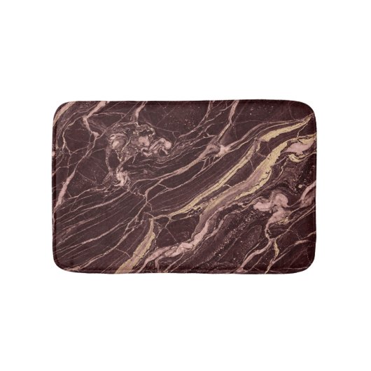 Tapis De Bain Wine Marble Pattern Refined Contemporary Design (Devant)