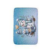 Tapis De Bain Winter Cozy Snowman (Devant (Vertical))