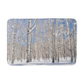Tapis De Bain Winter Snow Aspen Tree Forest Landscape Photo (Devant)