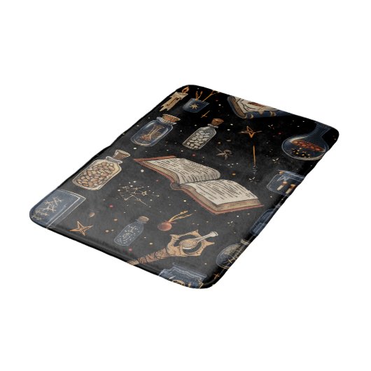 Tapis De Bain Witchcraft Potion Pattern – Halloween Magic (Angle)