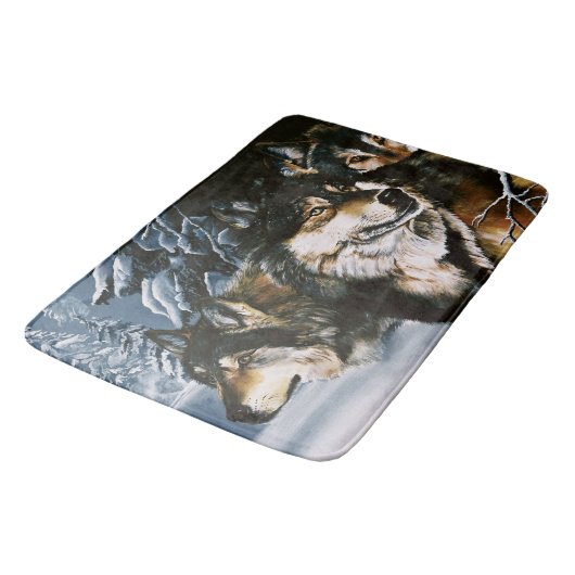 Tapis De Bain Wolf Pack (Angle)