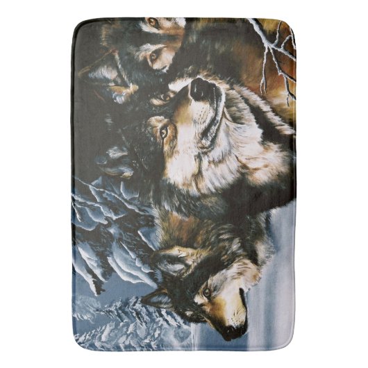 Tapis De Bain Wolf Pack (devant Vertical)
