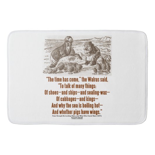 Tapis De Bain Wonderland Time Est Venu À Regretter Le Verre (Devant)