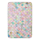Tapis De Bain Wonky Trendy Rainbow Girl Metal Mermaid Scales (devant Vertical)