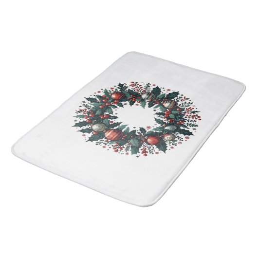 Tapis De Bain Wreath de Noël (Angle)