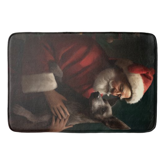 Tapis De Bain Xoloitzcuintli avec Noël Festif du Père Noël (Devant)