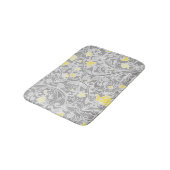 Tapis De Bain Yellow and Gray Swirly Floral (Angle)