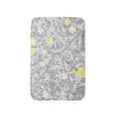 Tapis De Bain Yellow and Gray Swirly Floral (Devant (Vertical))