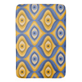Tapis De Bain Yellow Blue Eye Art Déco Motif géométrique (devant Vertical)