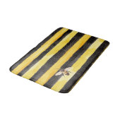 Tapis De Bain Yellow Gold Black Stripes Honey Bee  (Angle)