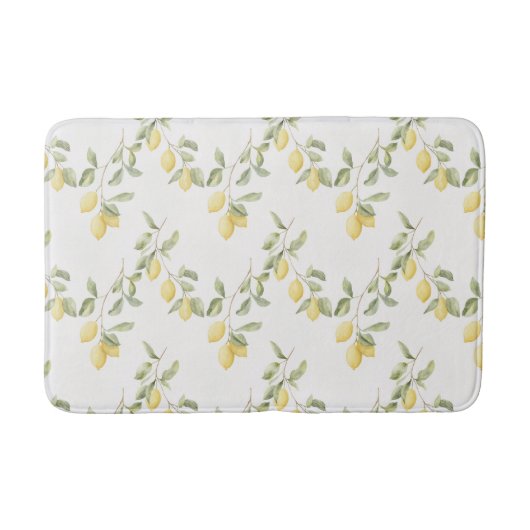Tapis De Bain Yellow Lemons Fruit   (Devant)