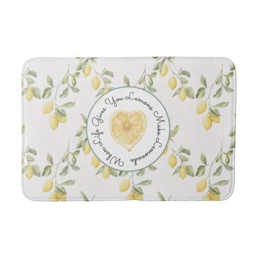 Tapis De Bain Yellow Lemons Fruit Lemonade (Devant)