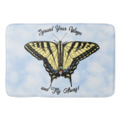Tapis De Bain Yellow Swallowtail Butterfly Blue Sky Personalized (Devant)