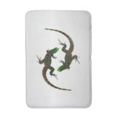 Tapis De Bain Yin Yang Lizards Argent (Devant (Vertical))