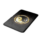 Tapis De Bain Yin Yang or sur noir (Angle)