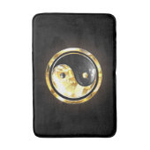 Tapis De Bain Yin Yang or sur noir (Devant (Vertical))