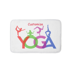 Tapis De Bain Yoga Poses Silhouettes Thunder_Cove