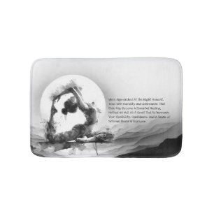 Tapis De Bain Yoga Reiki à une jambe King Pigeon Pose Aquarelle