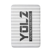 Tapis De Bain YOL2 vous vivez seulement deux fois noir de (Devant (Vertical))