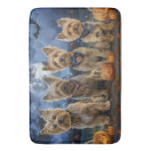 Tapis De Bain Yorkipoo Halloween Éffrayant (devant Vertical)