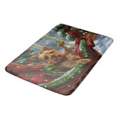 Tapis De Bain Yorkshire Terrier Chien Fête de Noël (Angle)