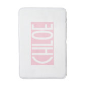 Tapis De Bain Your | Bold White Text on Light Pink (Devant (Vertical))