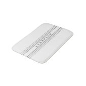 Tapis De Bain Your Custom Text & Modern Stripes | Black & White (Angle)
