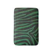 Tapis De Bain Zebra Black et Green Print (Devant (Vertical))
