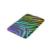 Tapis De Bain Zebra Black et Rainbow Print (Angle)