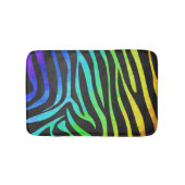 Tapis De Bain Zebra Black et Rainbow Print (Devant)