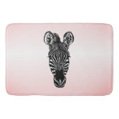 Tapis De Bain Zebra Head on Pink (Devant)