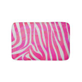 Tapis De Bain Zebra Hot Pink et White Print (Devant)
