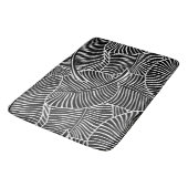Tapis De Bain Zebra Palm Hawaiian Tropical Noir et Blanc (Angle)