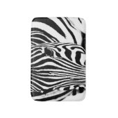 Tapis De Bain Zebra portrait noir et blanc (Devant (Vertical))