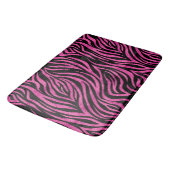 Tapis De Bain Zebra Print Black Hot Pink (Angle)