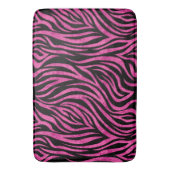 Tapis De Bain Zebra Print Black Hot Pink (devant Vertical)