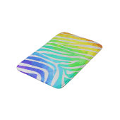 Tapis De Bain Zebra Rainbow et White Print (Angle)