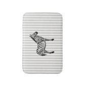 Tapis De Bain Zebra Safari Design Stripe Bain Mat (Devant (Vertical))