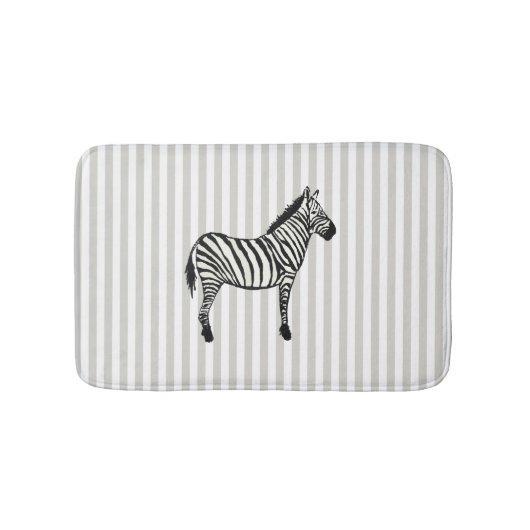 Tapis De Bain Zebra Safari Design Stripe Bain Mat (Devant)