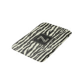 Tapis De Bain Zebra Striped Poster de animal Motif Monogramme (Angle)