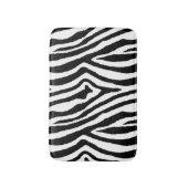 Tapis De Bain Zebra Stripes noir et blanc | Poster de animal Saf (Devant (Vertical))
