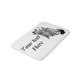 Tapis De Bain Zèbre avec bandes noires torsadées (Angle)