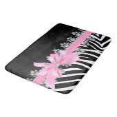Tapis De Bain Zèbre de Delilah de diamant (rose) (Angle)