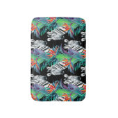 Tapis De Bain Zèbre et motif de fleurs exotique (Devant (Vertical))