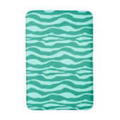 Tapis De Bain Zèbre rayures - Turquoise et Aqua (Devant (Vertical))