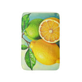 Tapis De Bain Zesty Citrus Burst Sunshine Design (Devant (Vertical))