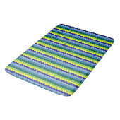 Tapis De Bain Zig-zag Design Motif de bain vert et bleu (Angle)