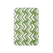 Tapis De Bain Zig Zag vert rayures et flèches (Devant (Vertical))